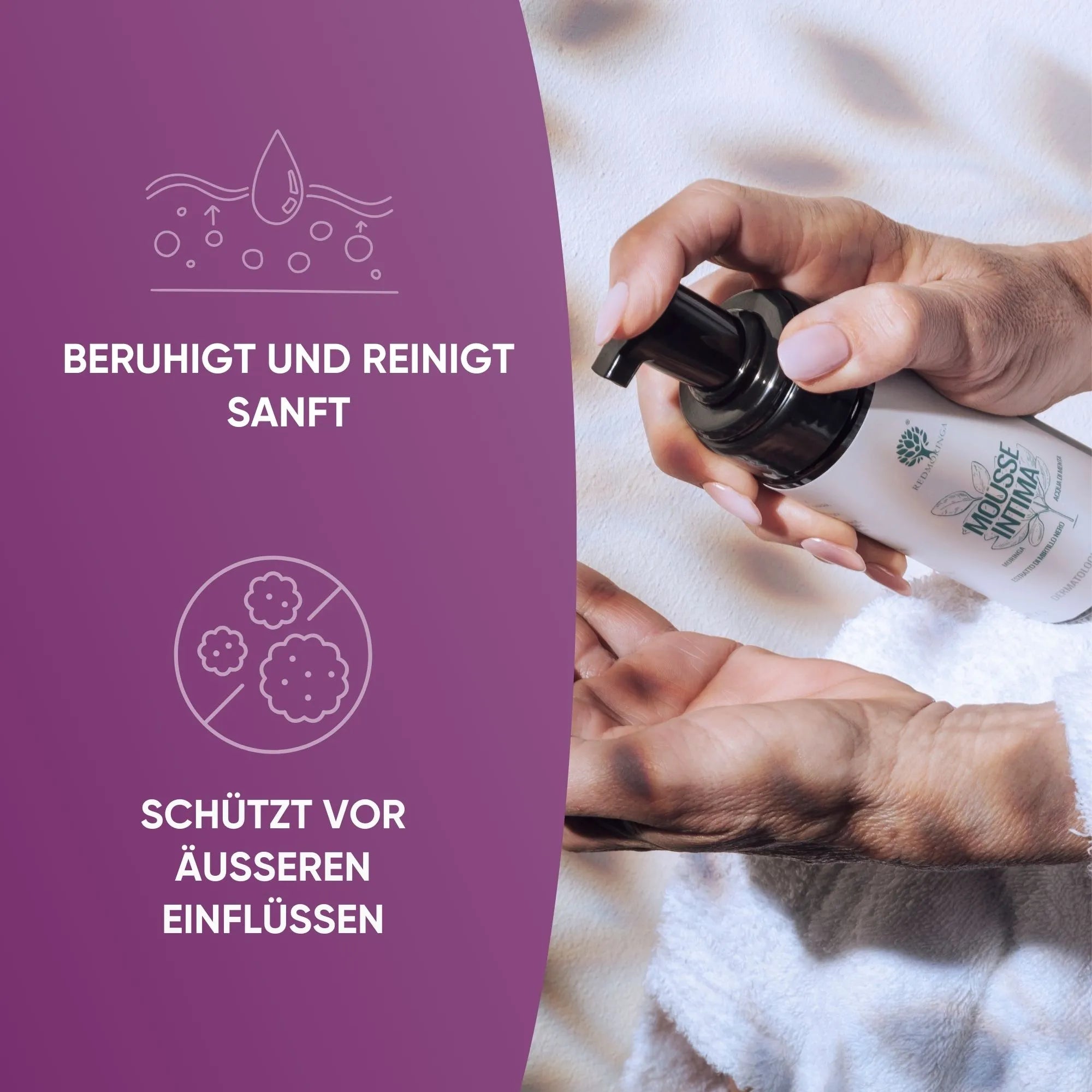 RedMoringa Mousse Detergente Intimo menta mirtillo delicato