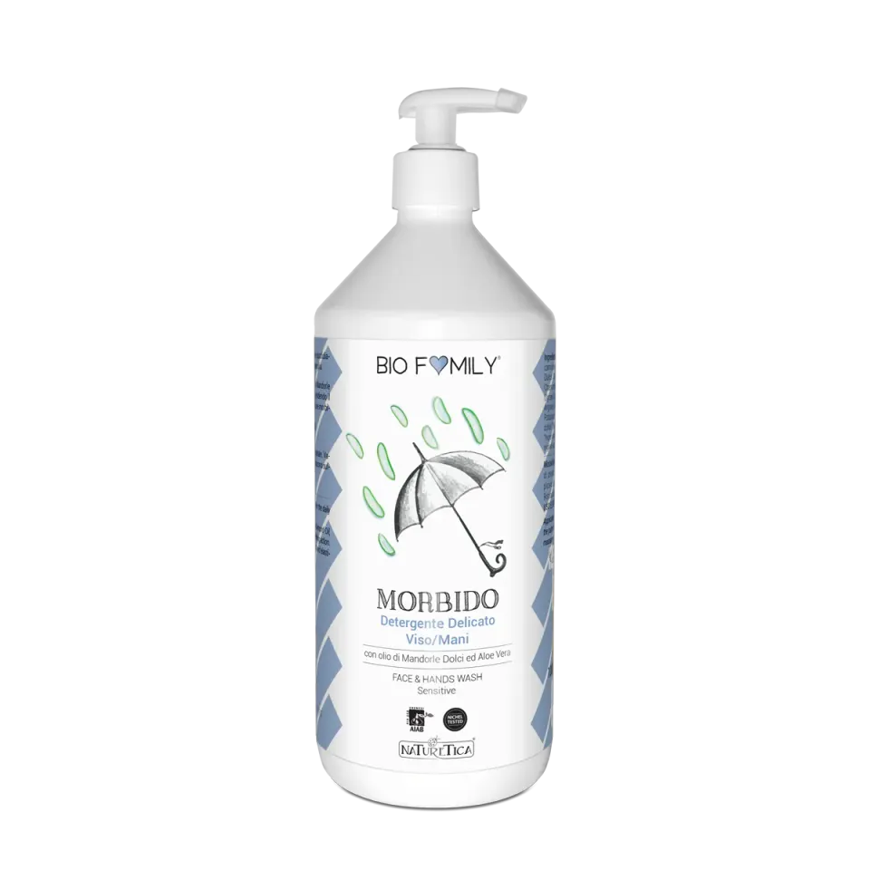 Naturetica Bielli Biofamily detergente viso mani morbido mandorle