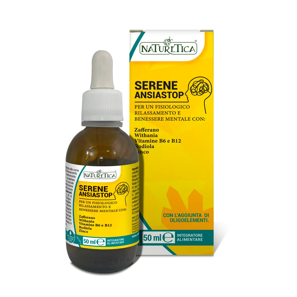 Naturetica Bielli Serene AnsiaStop integratore rilassamento vegano