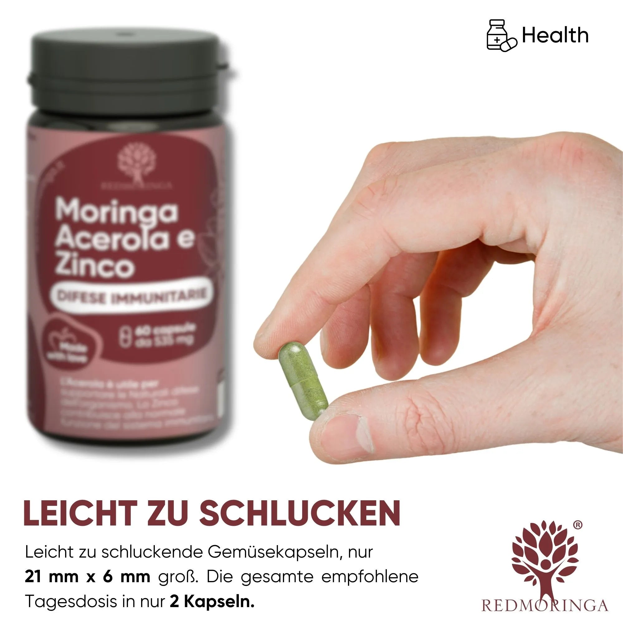 RedMoringa integratore difese immunitarie acerola zinco 1 flacone