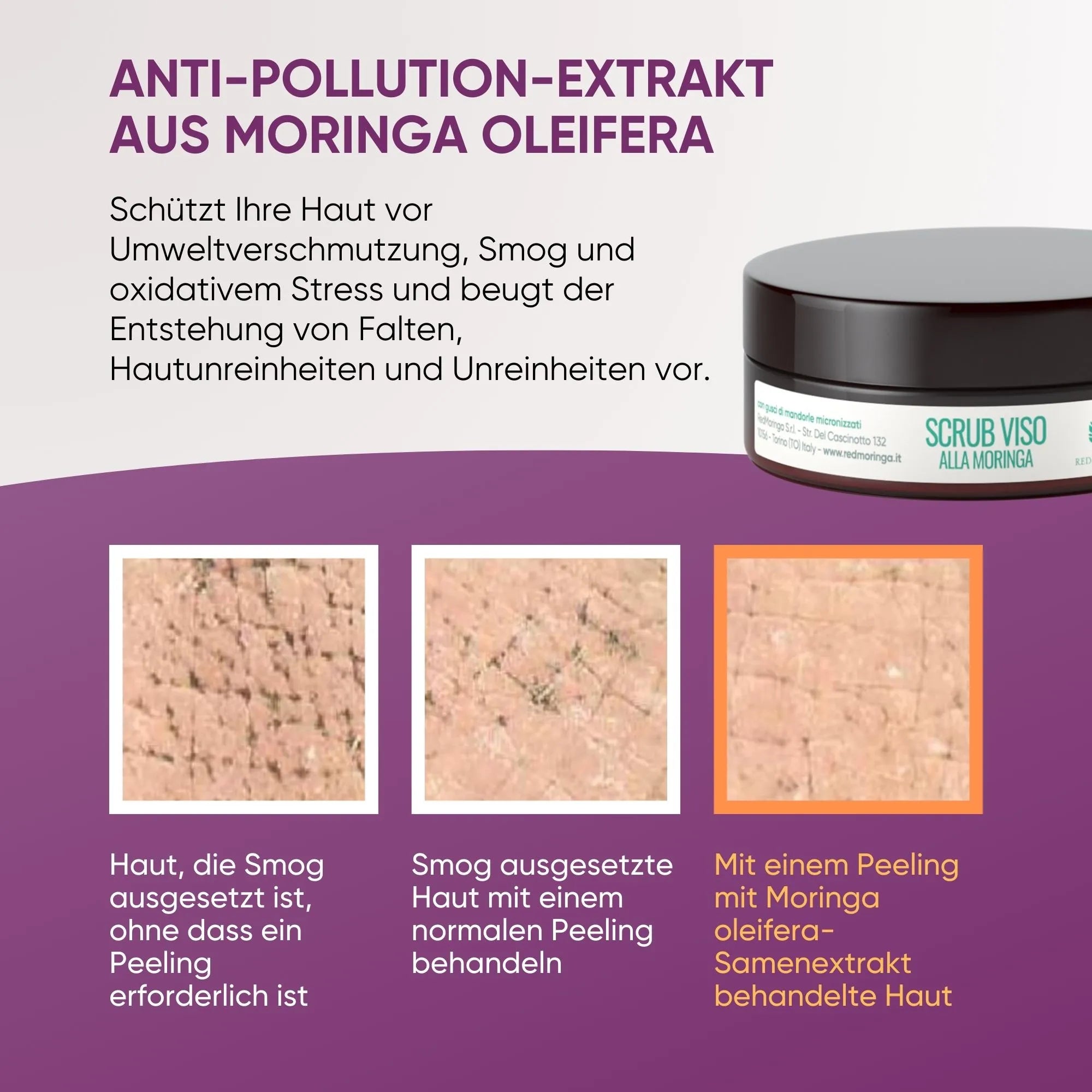 RedMoringa Scrub Viso Naturale pelli grasse e delicate