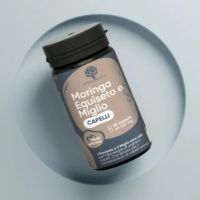RedMoringa Rinforza Capelli integratore 1 flacone equiseto miglio