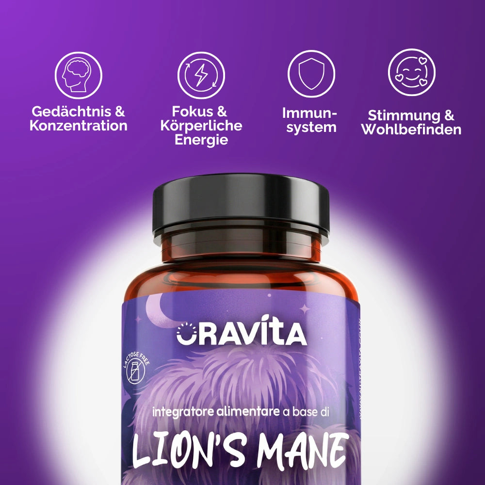 RedMoringa Oravita Lion's Mane integratore 1 flacone memoria