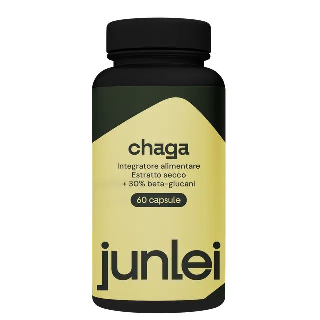 Junlei Chaga capsule integratore 2 al giorno antiossidante