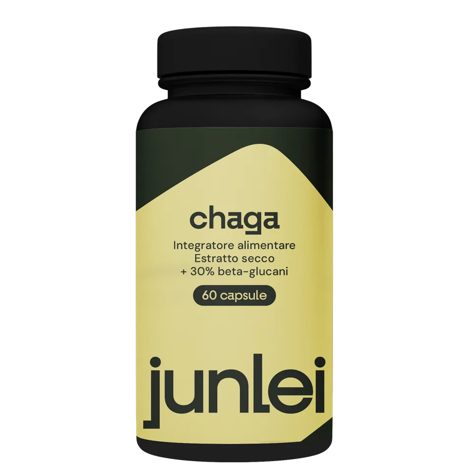 Junlei Chaga capsule integratore 2 al giorno antiossidante