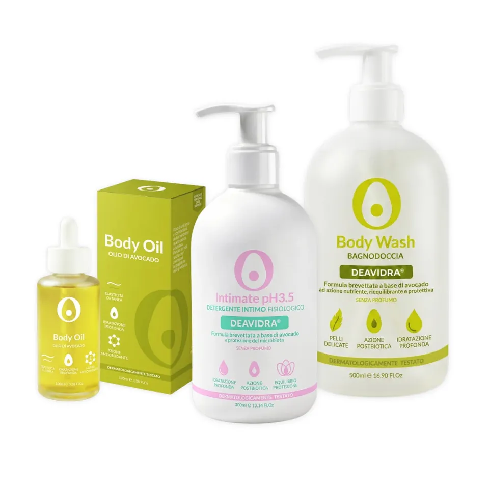Deavocado Care Bundle kit corpo olio detergenti gravidanza