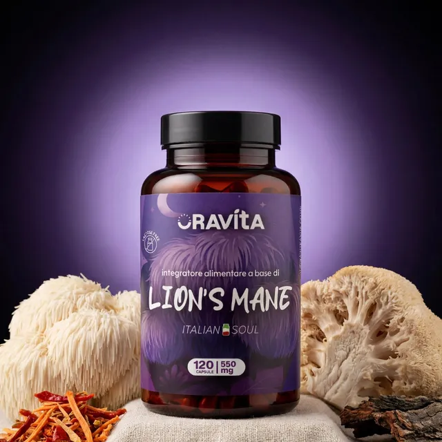 RedMoringa Oravita Lion's Mane integratore 1 flacone memoria