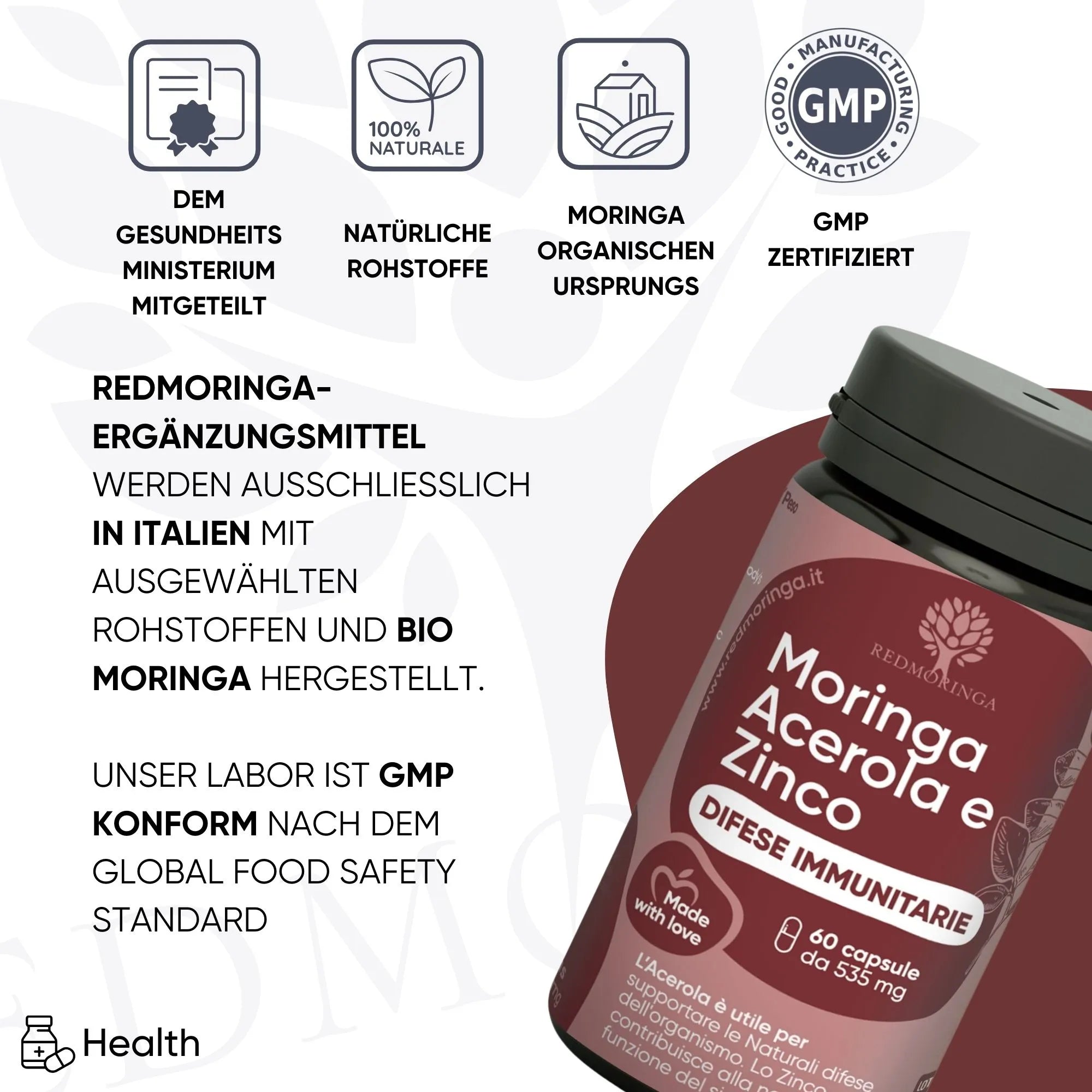 RedMoringa integratore difese immunitarie acerola zinco 1 flacone