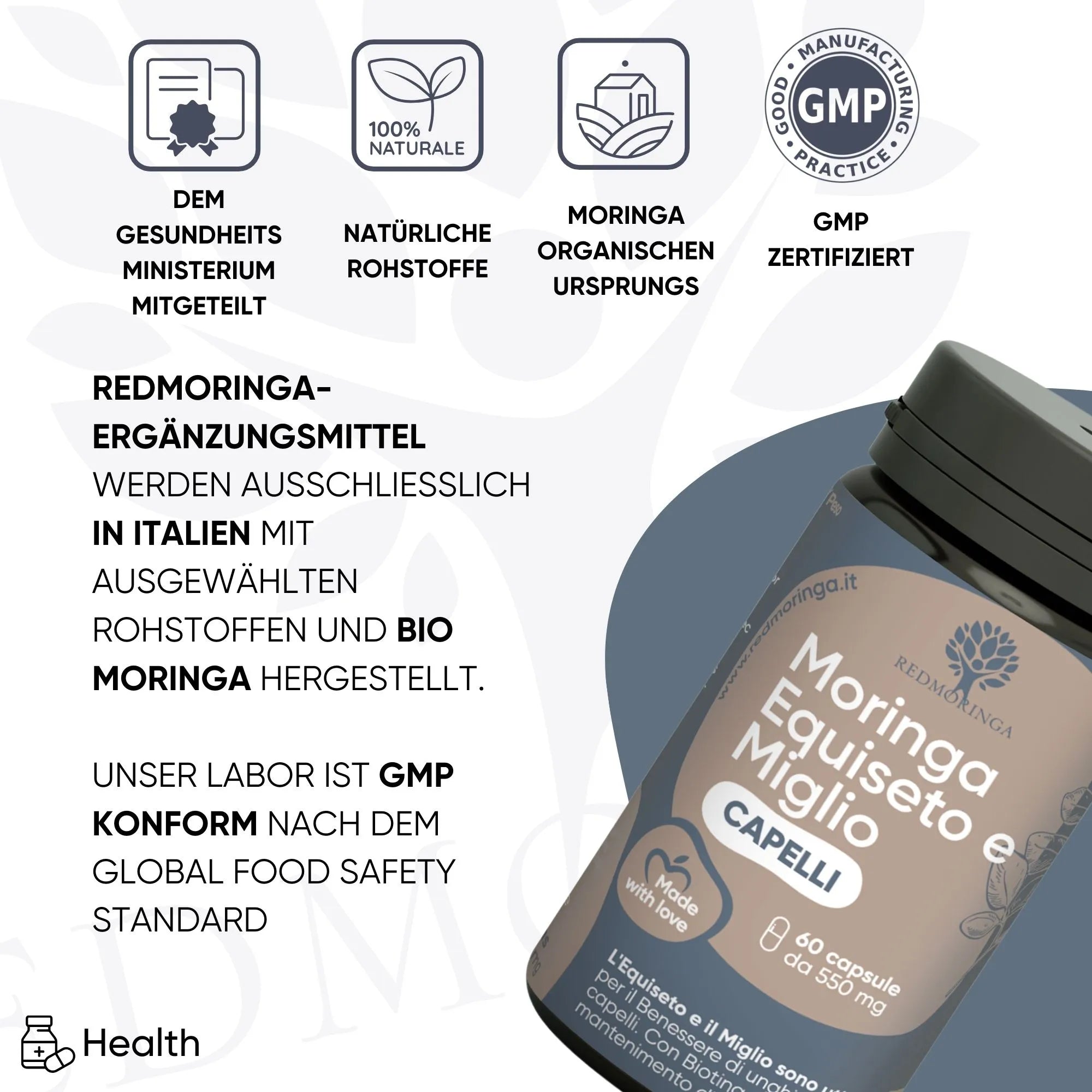 RedMoringa Rinforza Capelli integratore 1 flacone equiseto miglio