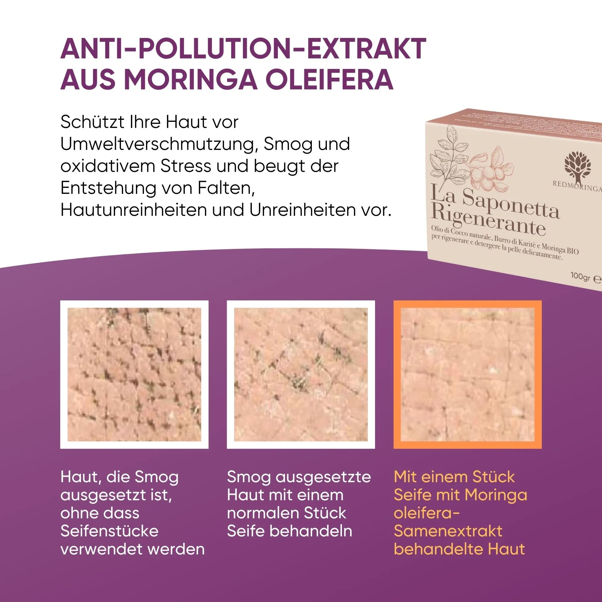 RedMoringa Saponetta Rigenerante Karite Saponetta Viso Moringa Bio