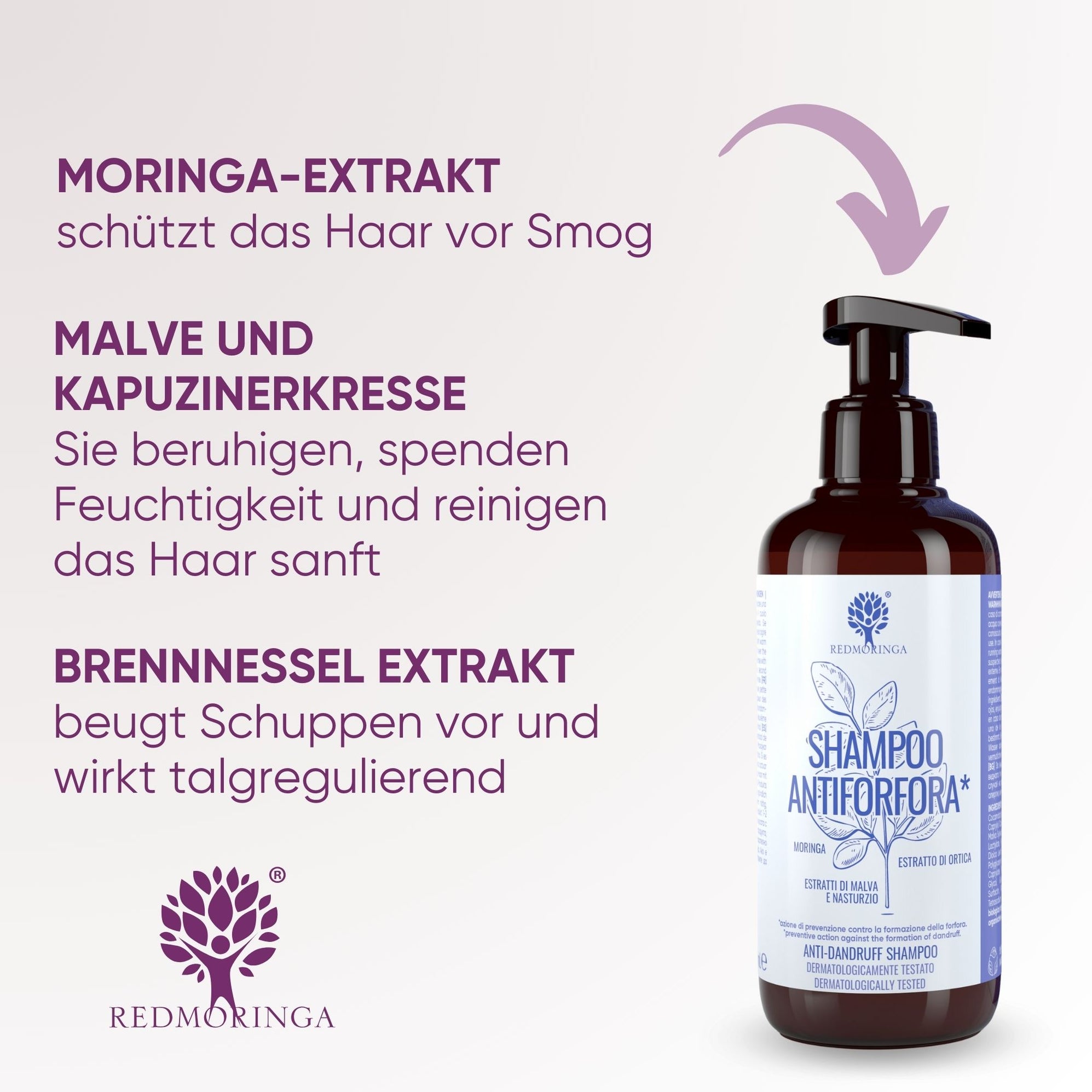 RedMoringa Capelli Forti kit shampoo antiforfora 2 integratori
