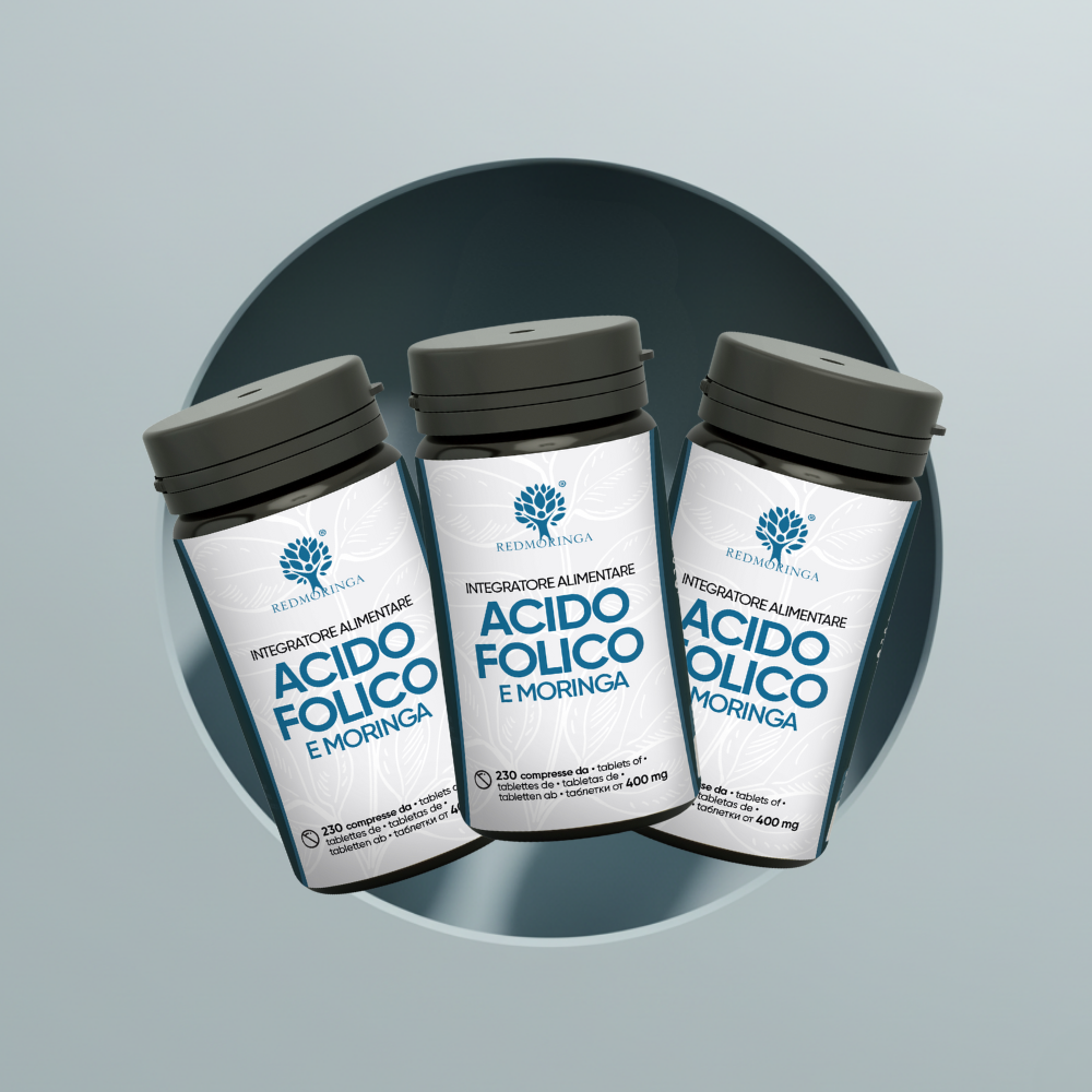 RedMoringa Integratore Gravidanza Acido Folico Moringa 1 flacone
