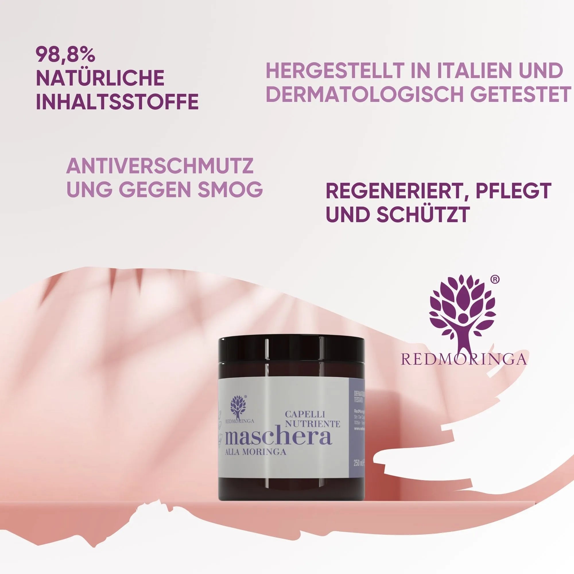 RedMoringa maschera capelli secchi olio cocco e moringa弹性 nutriente
