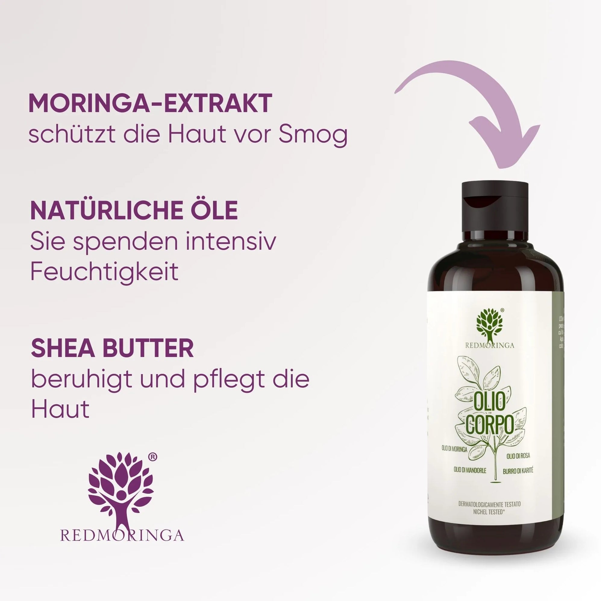 RedMoringa Olio Ricco Moringa olio corpo e capelli naturale
