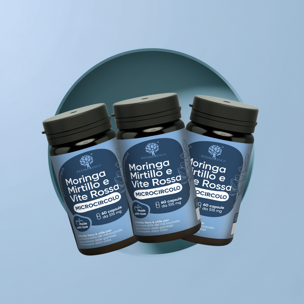 RedMoringa Microcircolo integratore mirtillo 60 capsule