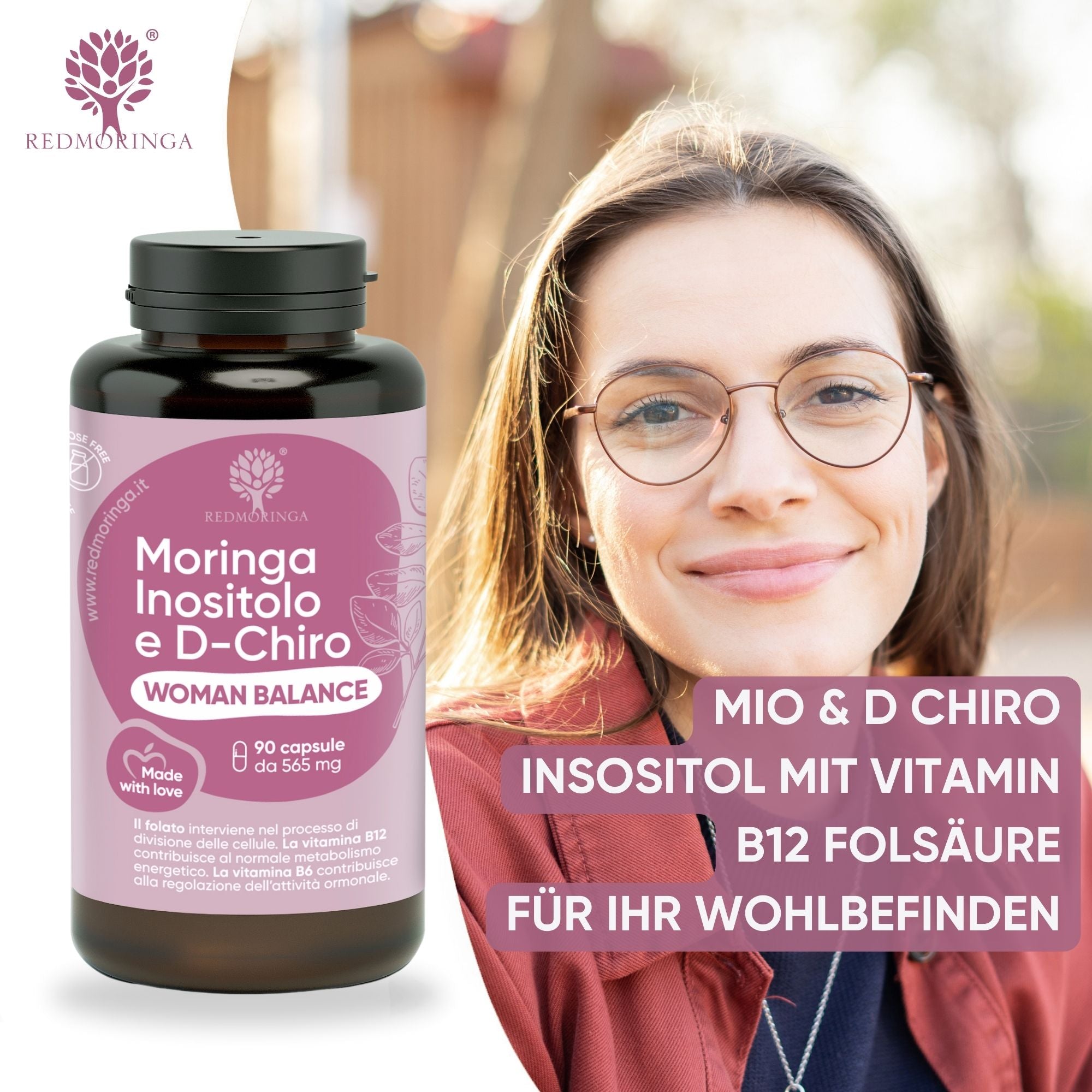RedMoringa Inositolo Moringa integratore 1 flacone ciclo ormoni