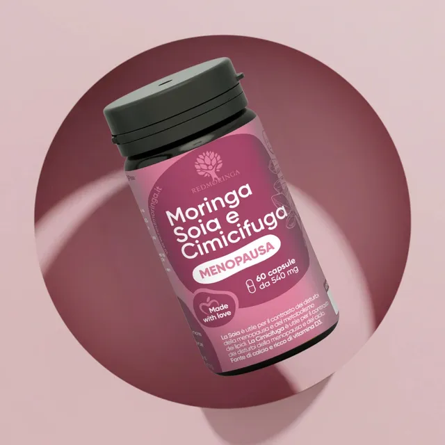 RedMoringa Menopausa Isoflavoni Moringa integratore 60 capsule vampate