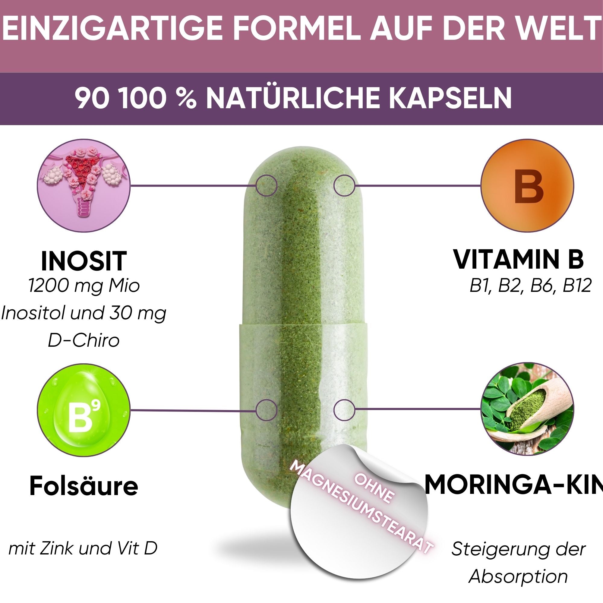 RedMoringa Inositolo Moringa integratore 1 flacone ciclo ormoni