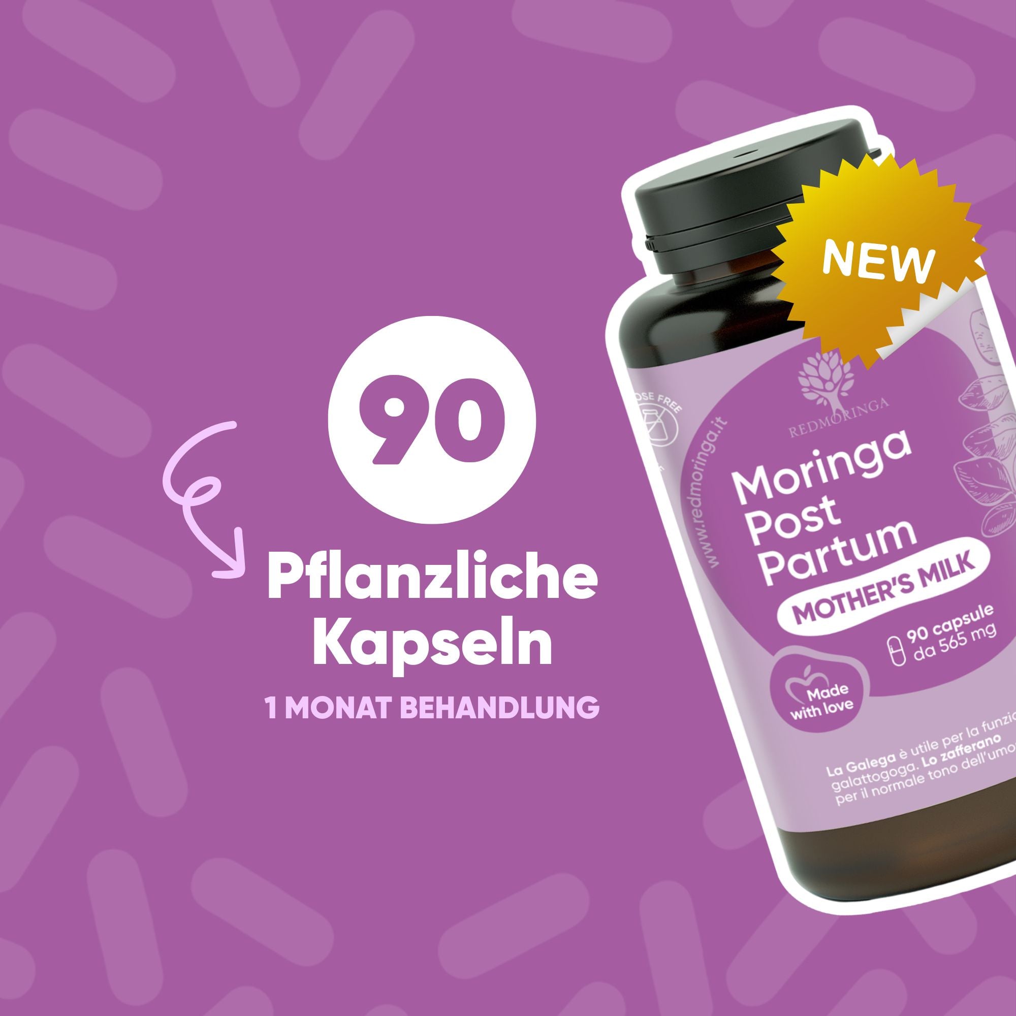RedMoringa Post Partum capsule galega zafferano 1 flacone