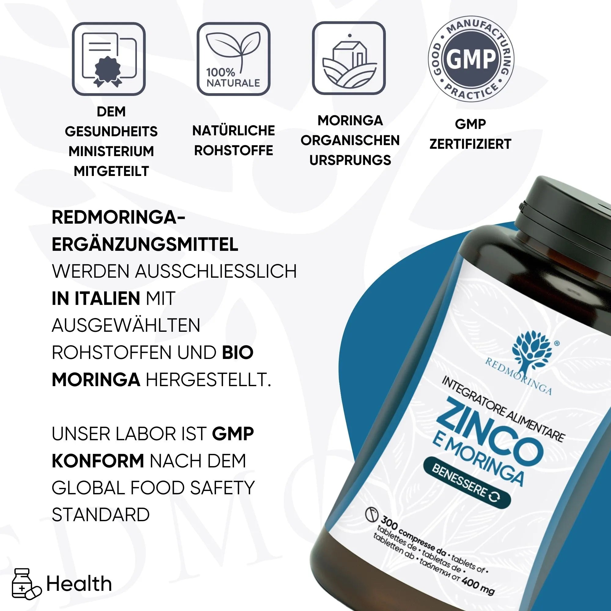 RedMoringa Acne integratore zinco moringa 1 flacone
