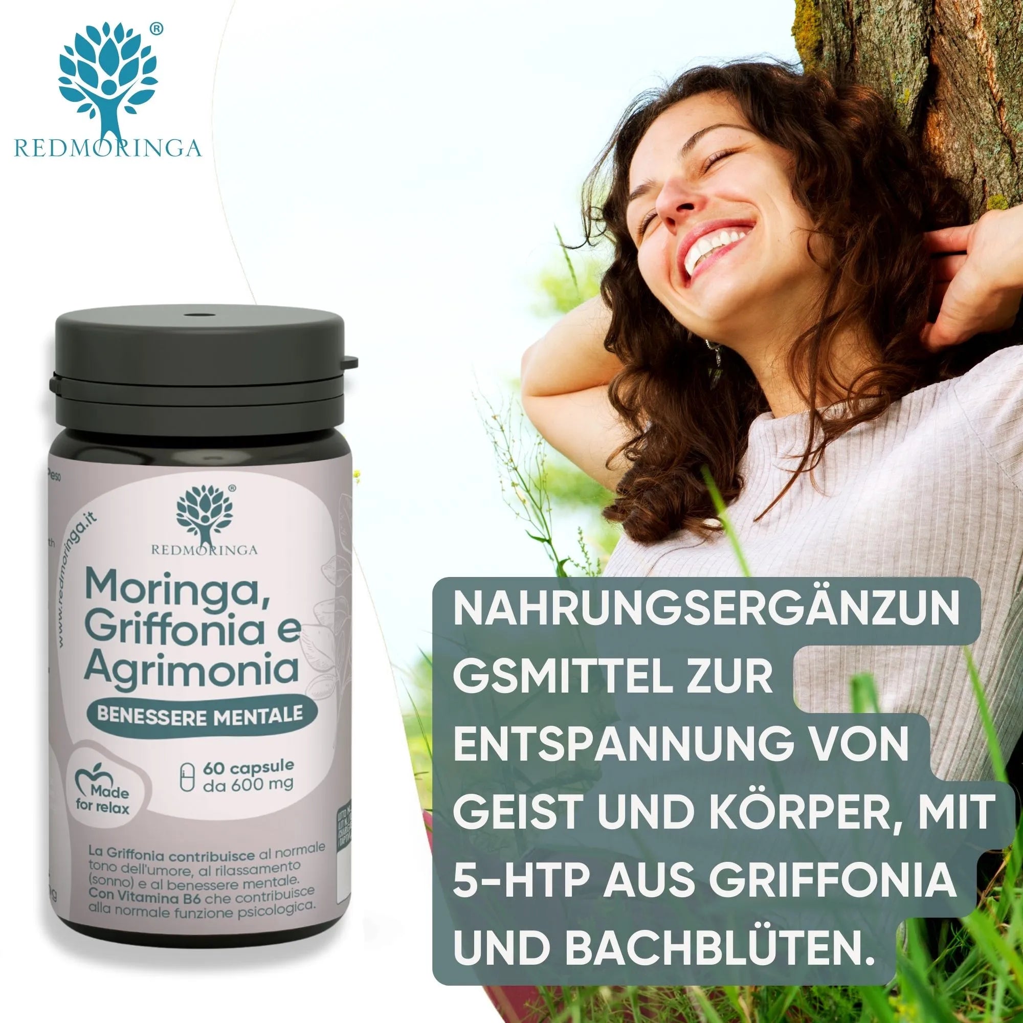 RedMoringa Set Relax e Sonno trattamento 5-HTP melatonina stress