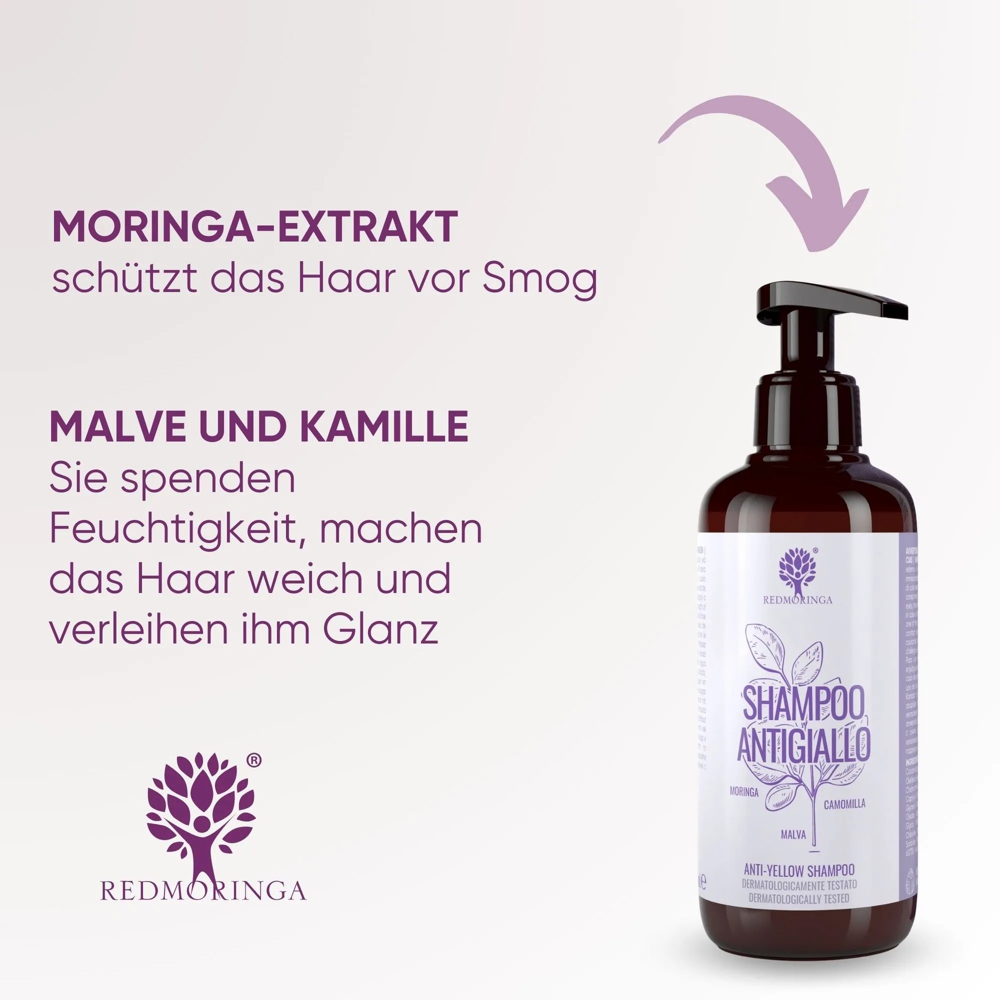 RedMoringa Anti-Yellow Shampoo Capelli Biondi Moringa