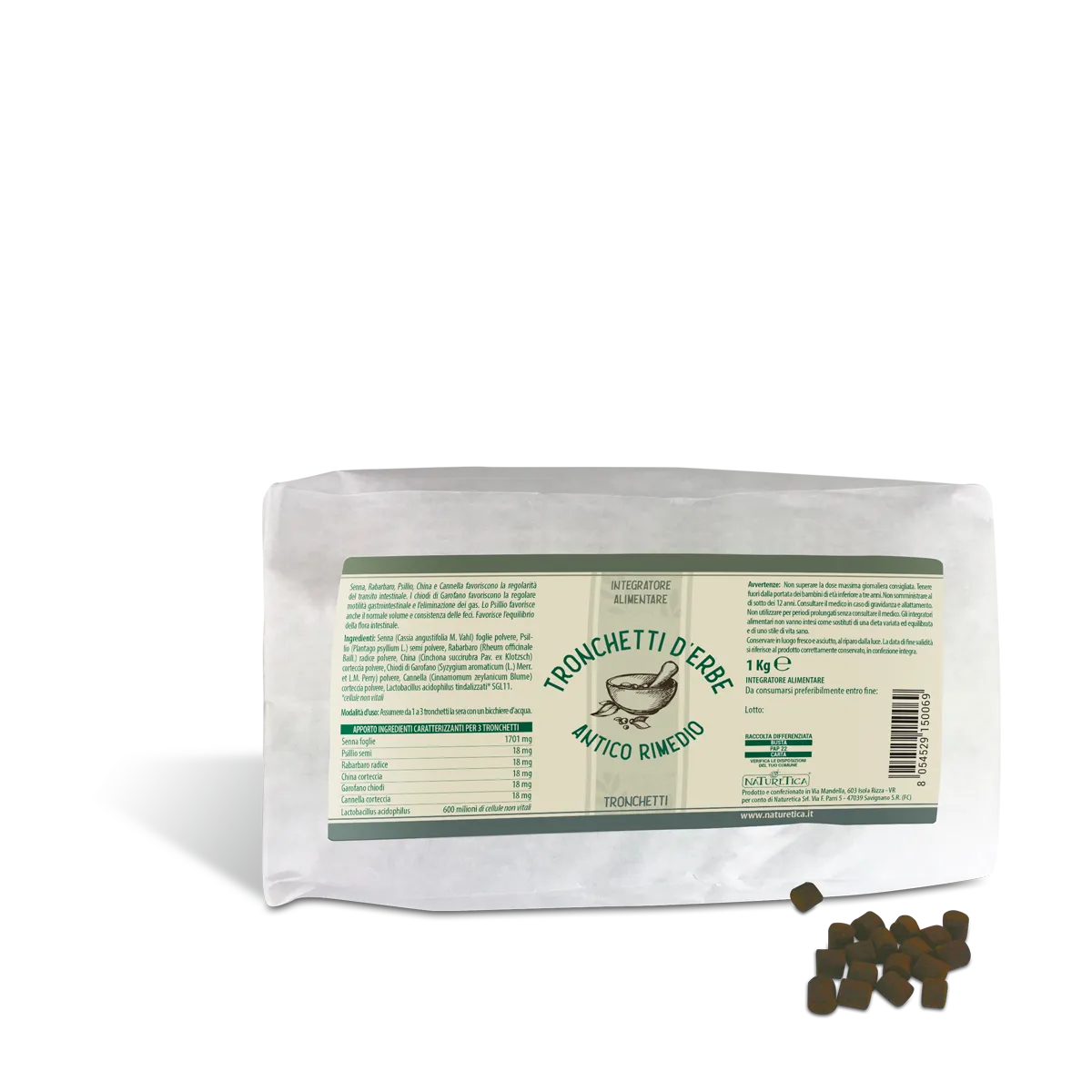 Naturetica Bielli Antico Rimedio Tronchetti d'Erbe Tisana 1kg Intestino