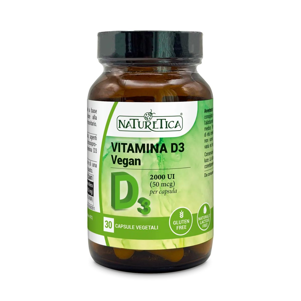 Naturetica Vitamina D3 Vegan integratore 2000 UI ossa e difese