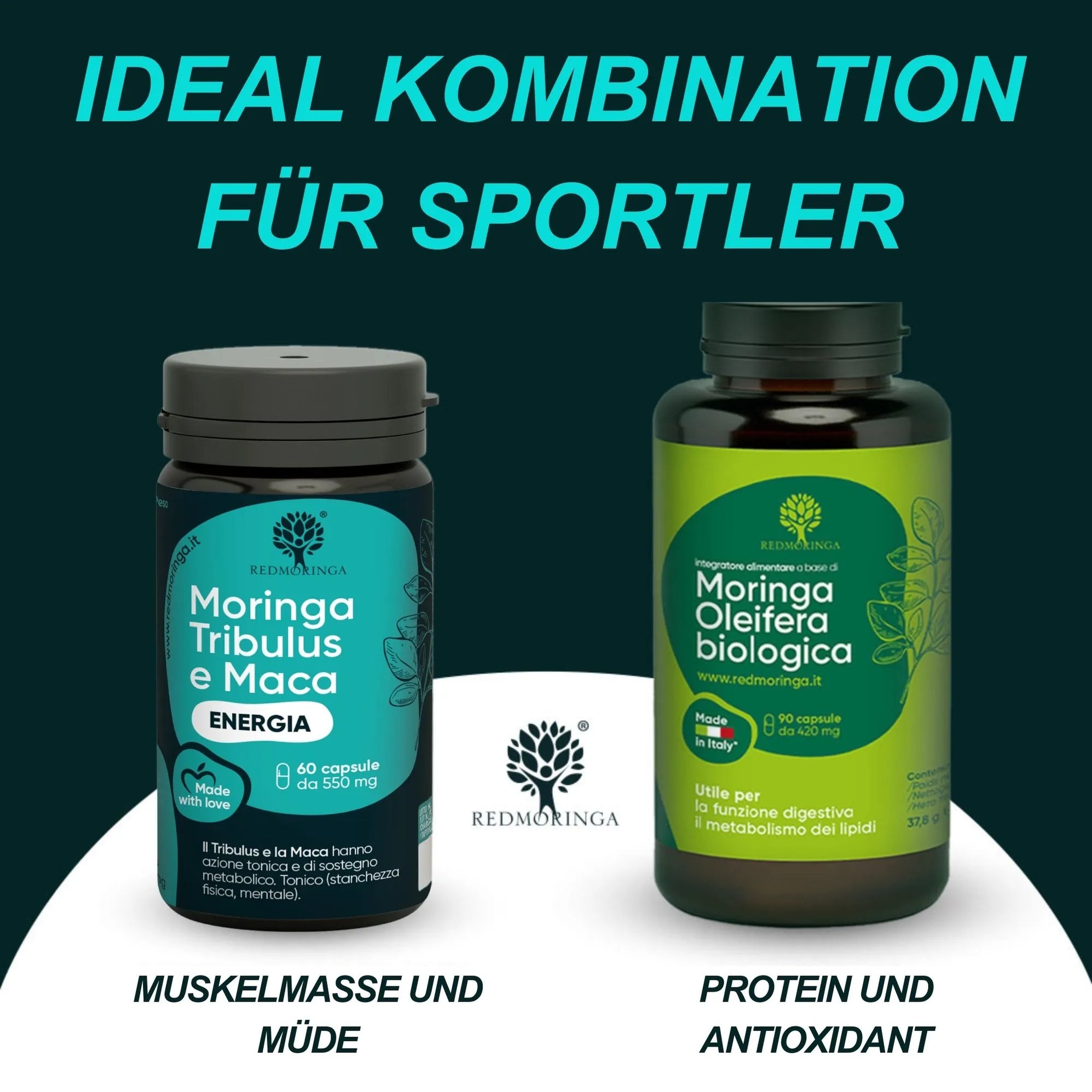 RedMoringa Energy Boost trattamento sport moringa tribulus