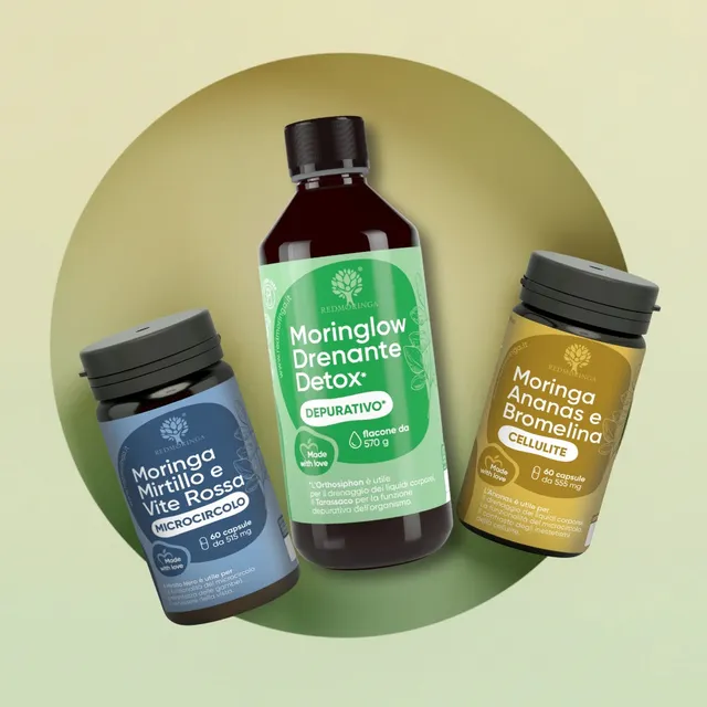 RedMoringa Legs Detox trattamento gambe 3 integratori
