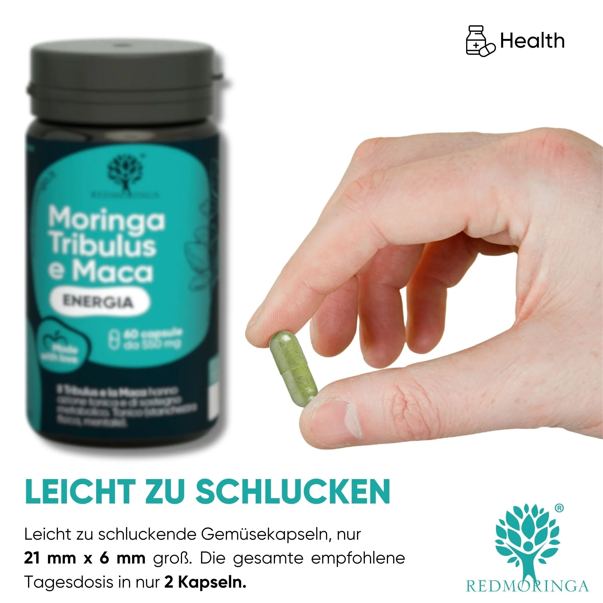 RedMoringa Tribulus Maca Integratore Energia 1 Flacone Resistenza