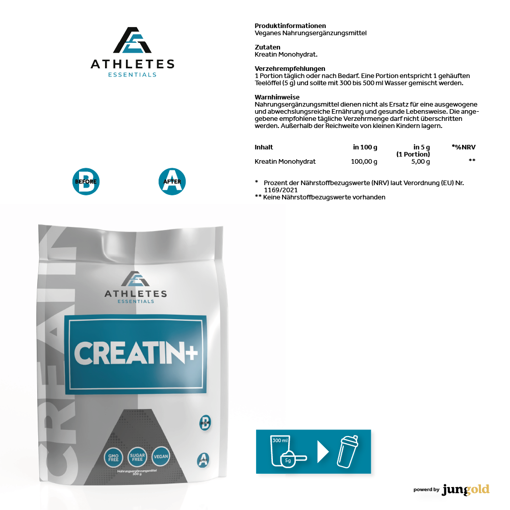 Jungold Creatin+ creatina monoidrato polvere 300 g