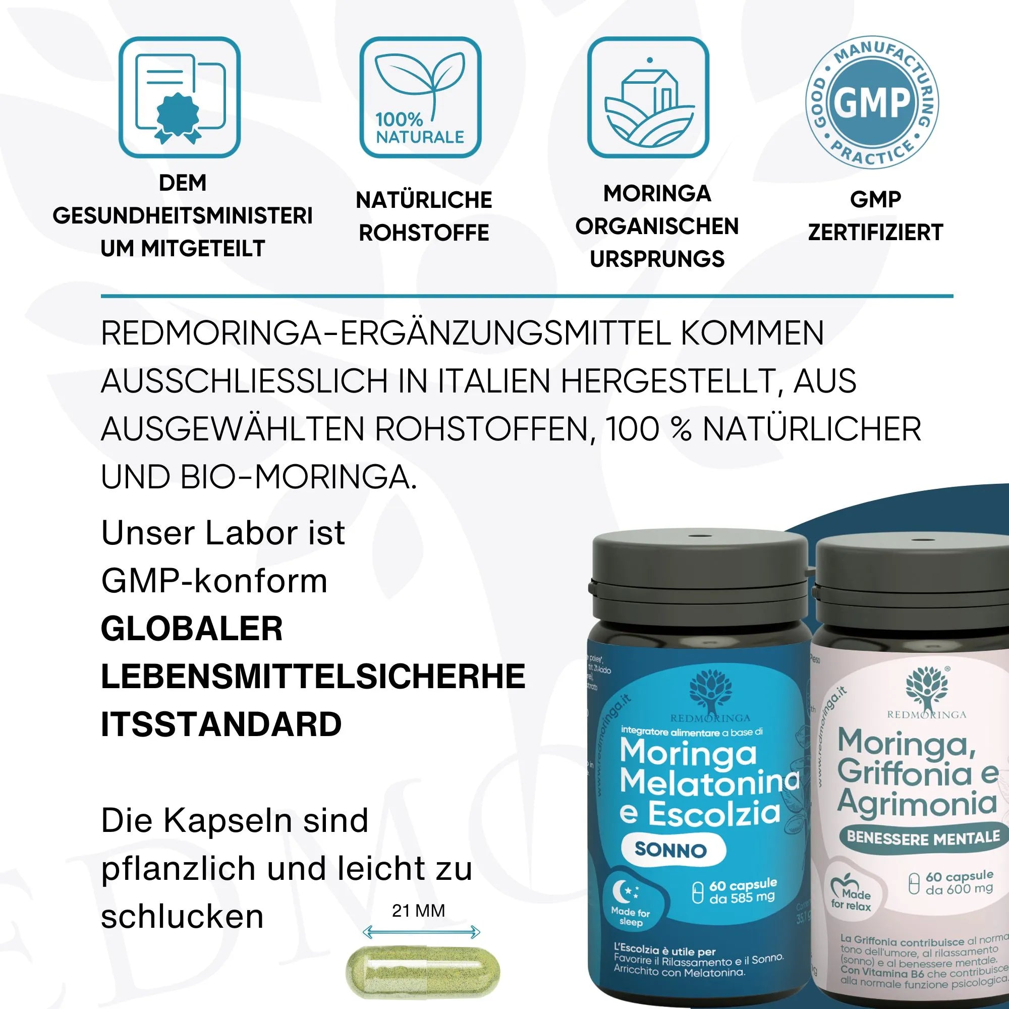 RedMoringa Set Relax e Sonno trattamento 5-HTP melatonina stress
