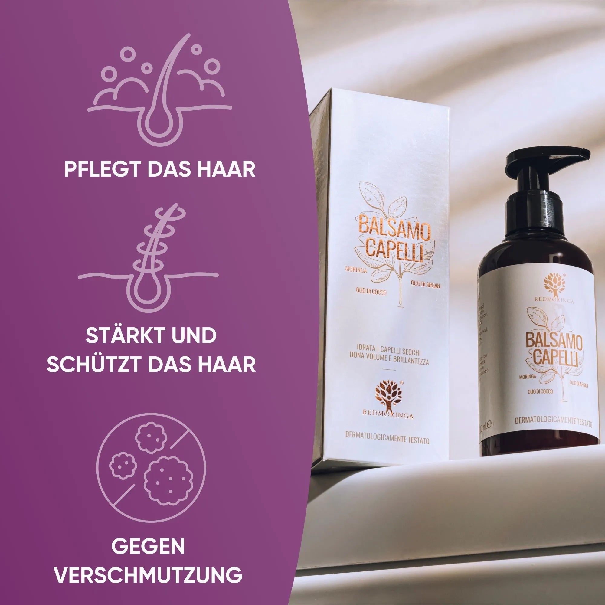 RedMoringa Balsamo Capelli Moringa Argan Cocco Volumizzante