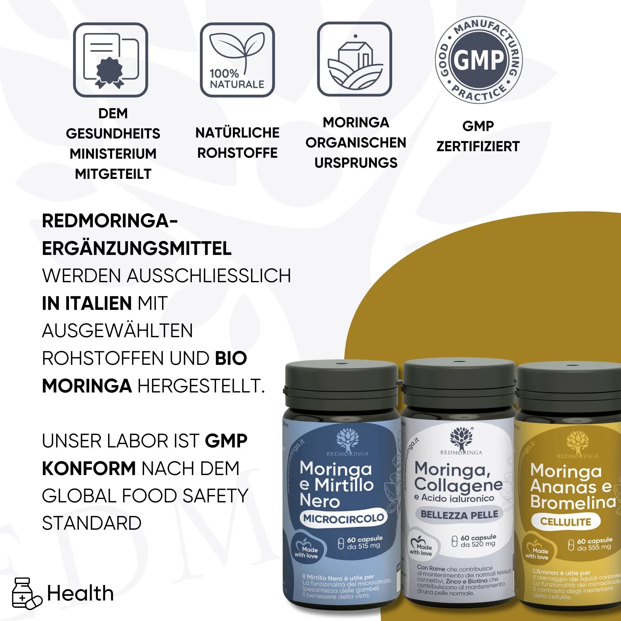 RedMoringa Gambe Perfette Moringa kit integratori ritenzione 2 mesi