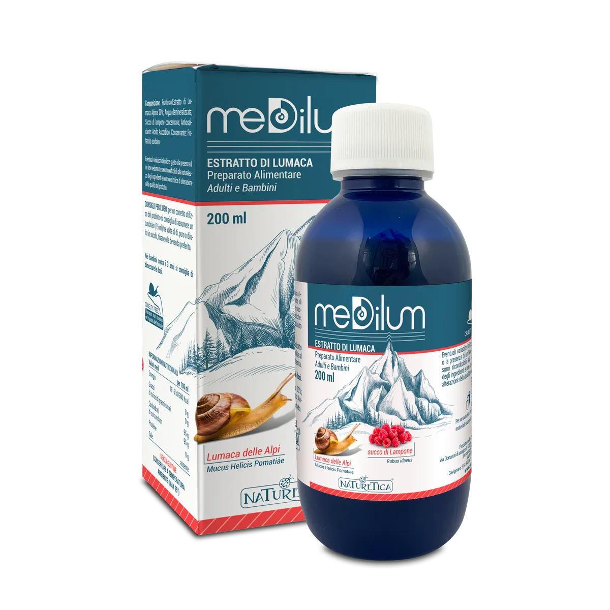 Naturetica Bielli Medilum estratto lumaca sciroppo tosse lampone