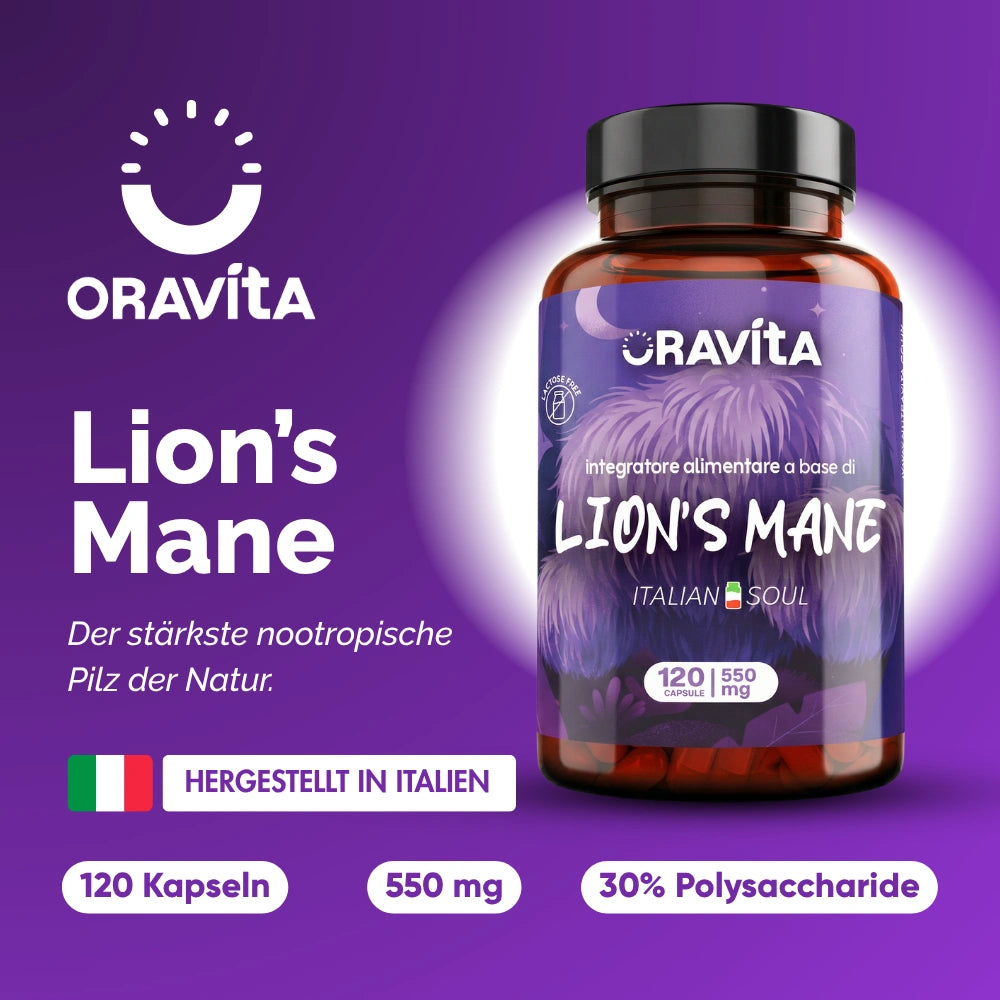 RedMoringa Oravita Lion's Mane integratore 1 flacone memoria