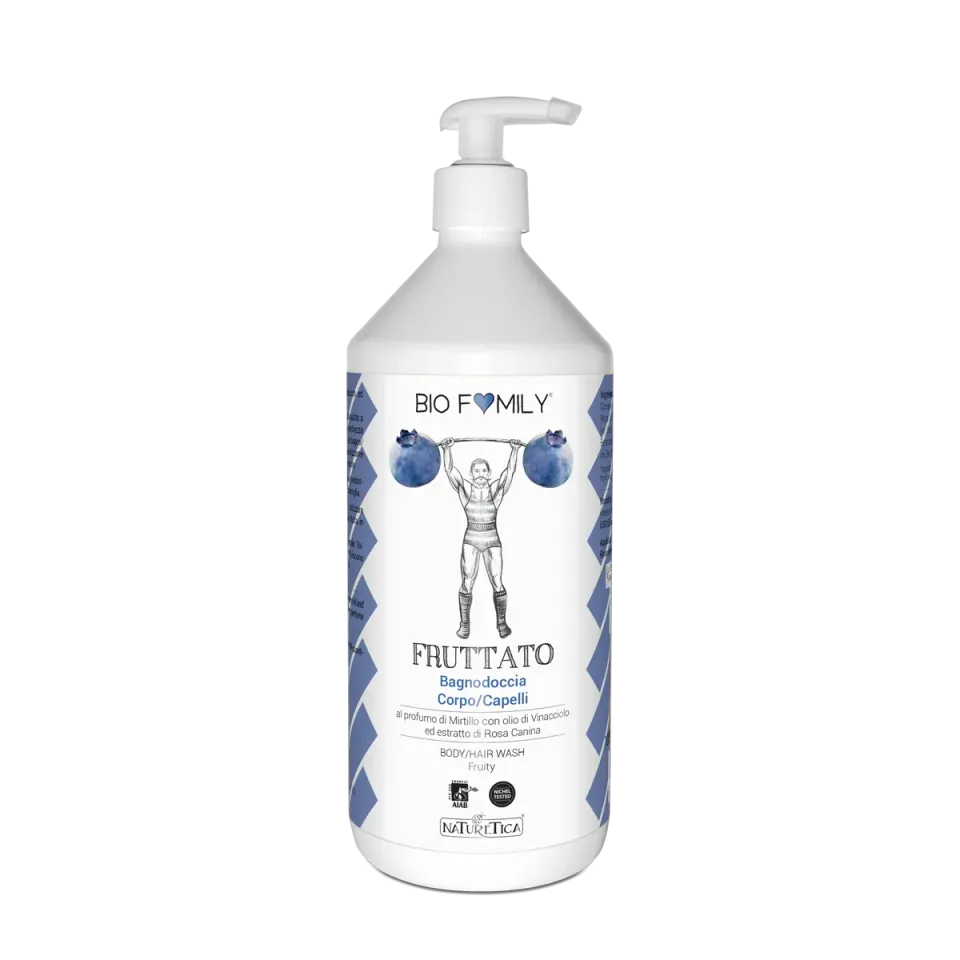 Naturetica Bielli Biofamily Bagno Doccia Fruttato Mirtillo pH Fisiologico