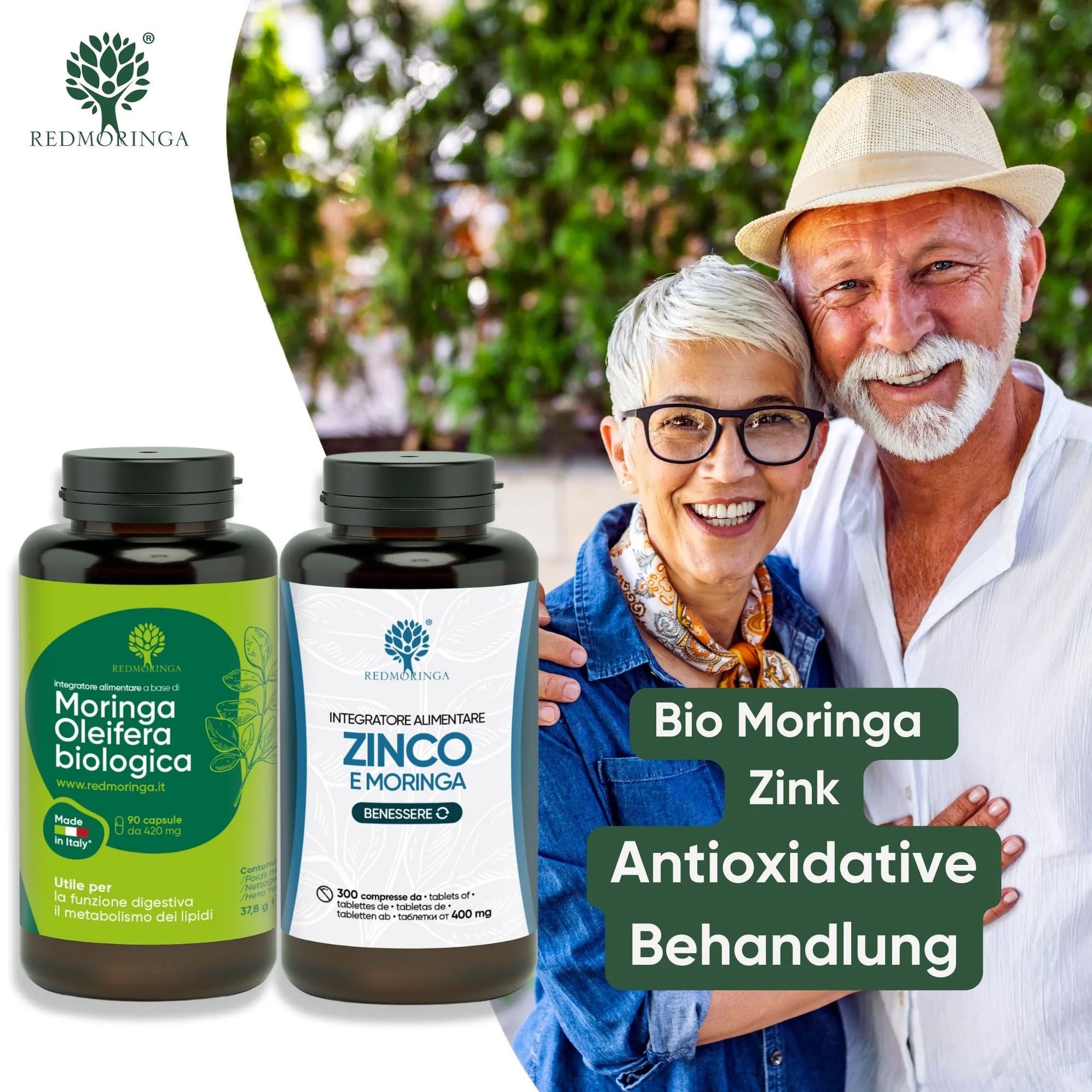 RedMoringa Trattamento Antiossidante integratore moringa zinco 4 flaconi