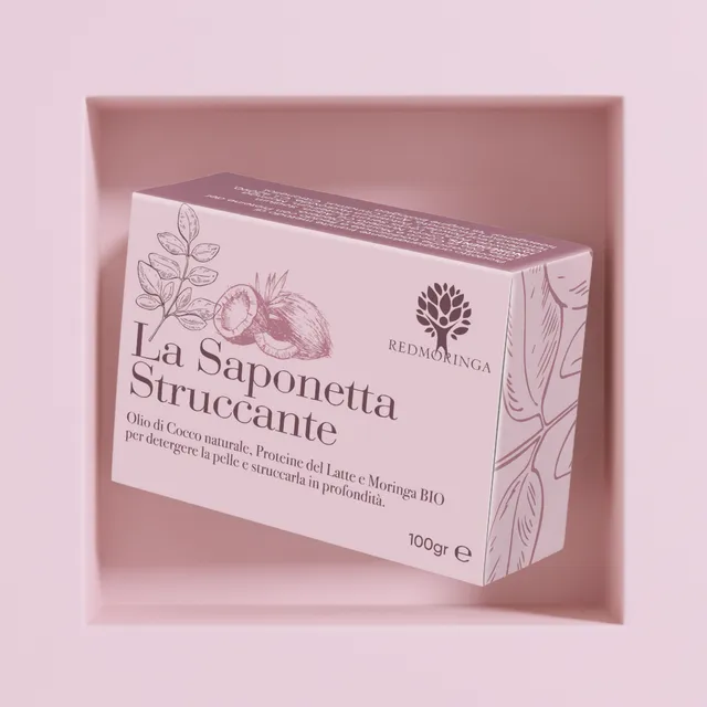 RedMoringa Struccante Sapone Naturale Latte Moringa Viso
