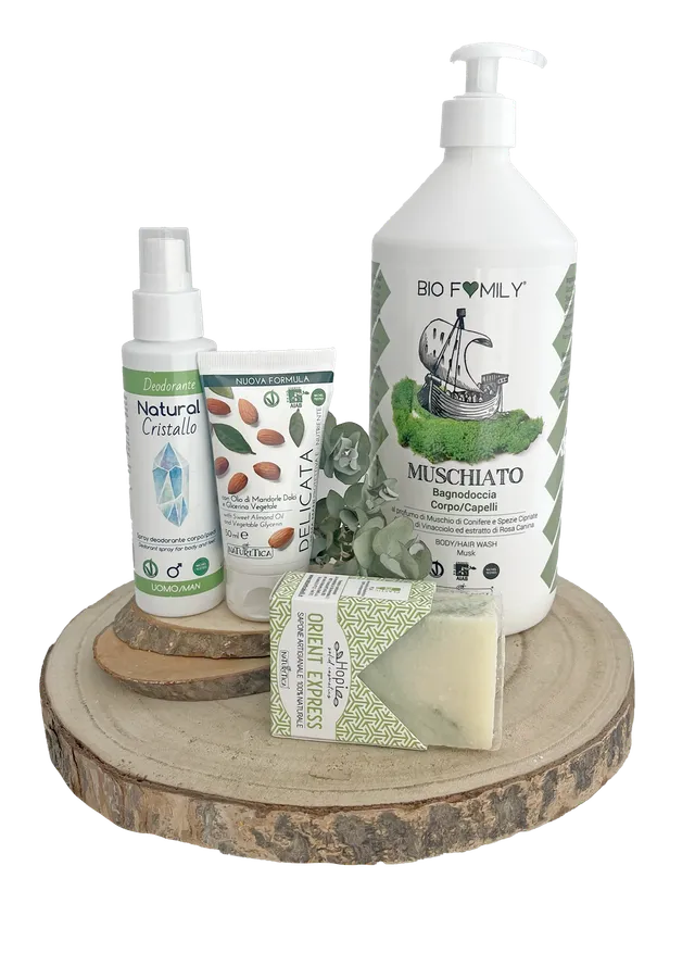 Naturetica Bielli Box Regalo N4 ideale per lui 4 pezzi muschiato