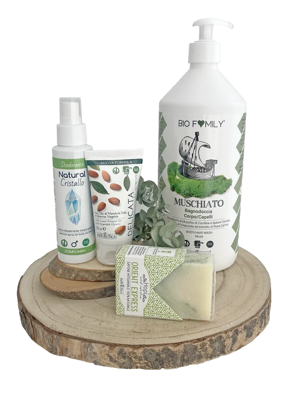 Naturetica Bielli Box Regalo N4 ideale per lui 4 pezzi muschiato
