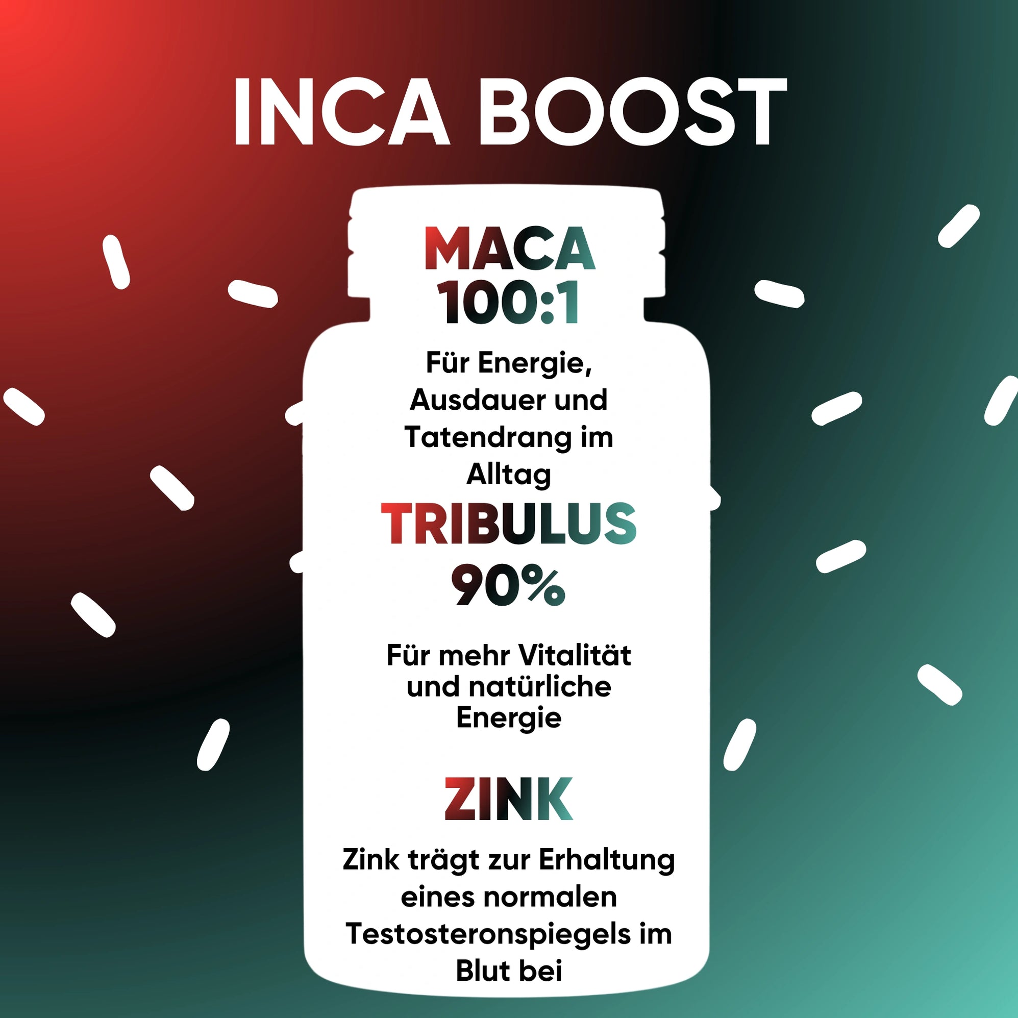 RedMoringa Inca Boost integratore uomo tribulus zinco maca