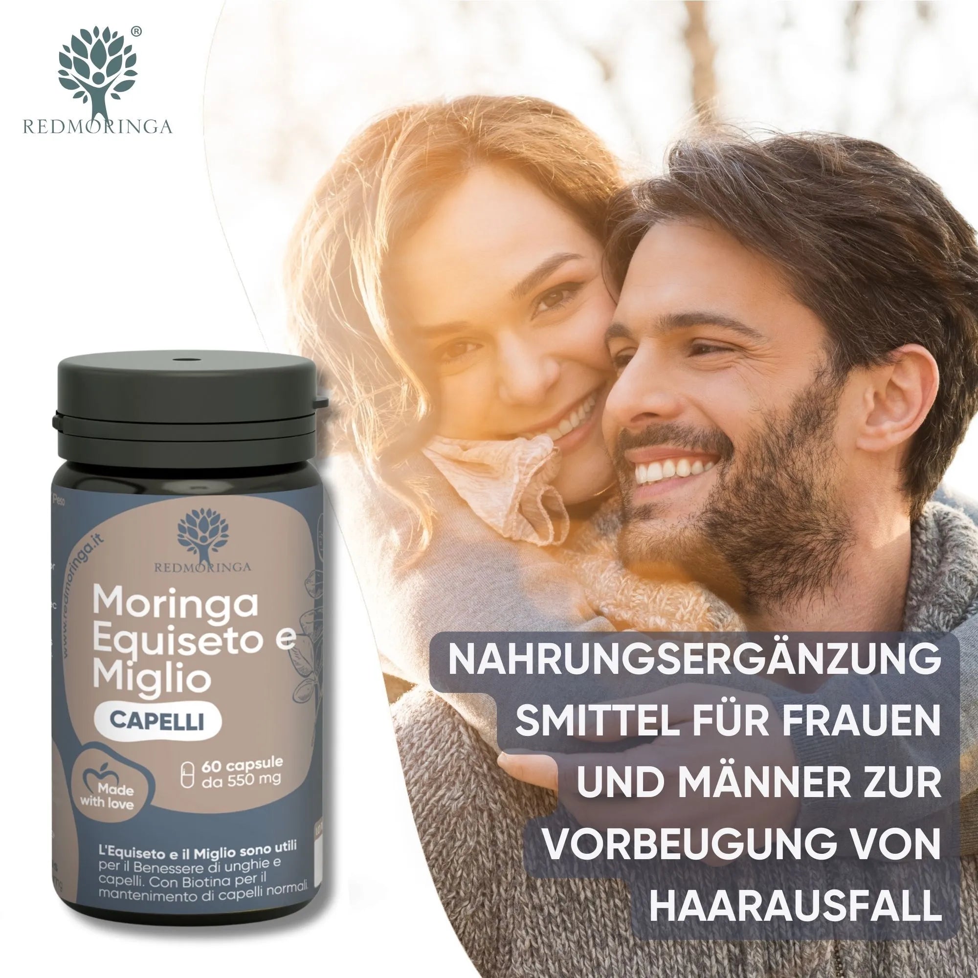 RedMoringa Rinforza Capelli integratore 1 flacone equiseto miglio