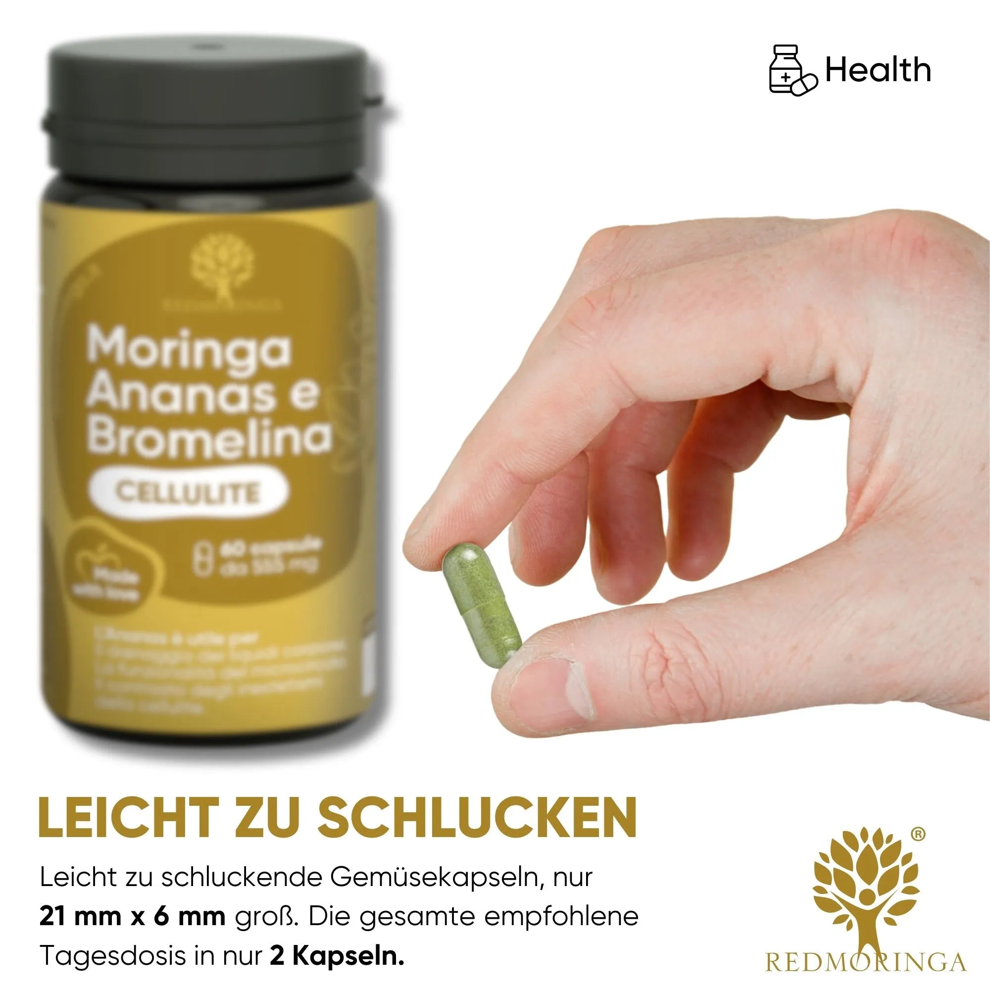 RedMoringa Bromelina Ananas e Moringa Integratore 1 Flacone