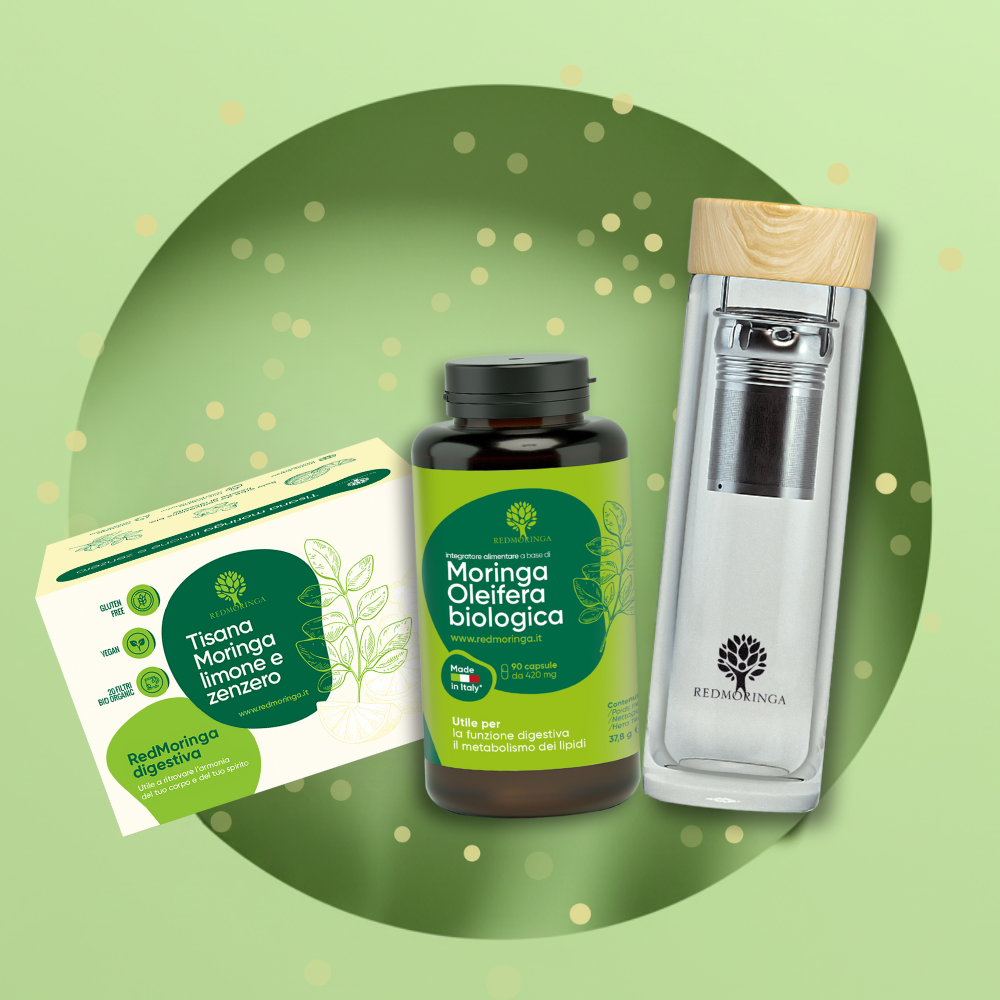 RedMoringa Set Benessere cofanetto capsule tisana borraccia