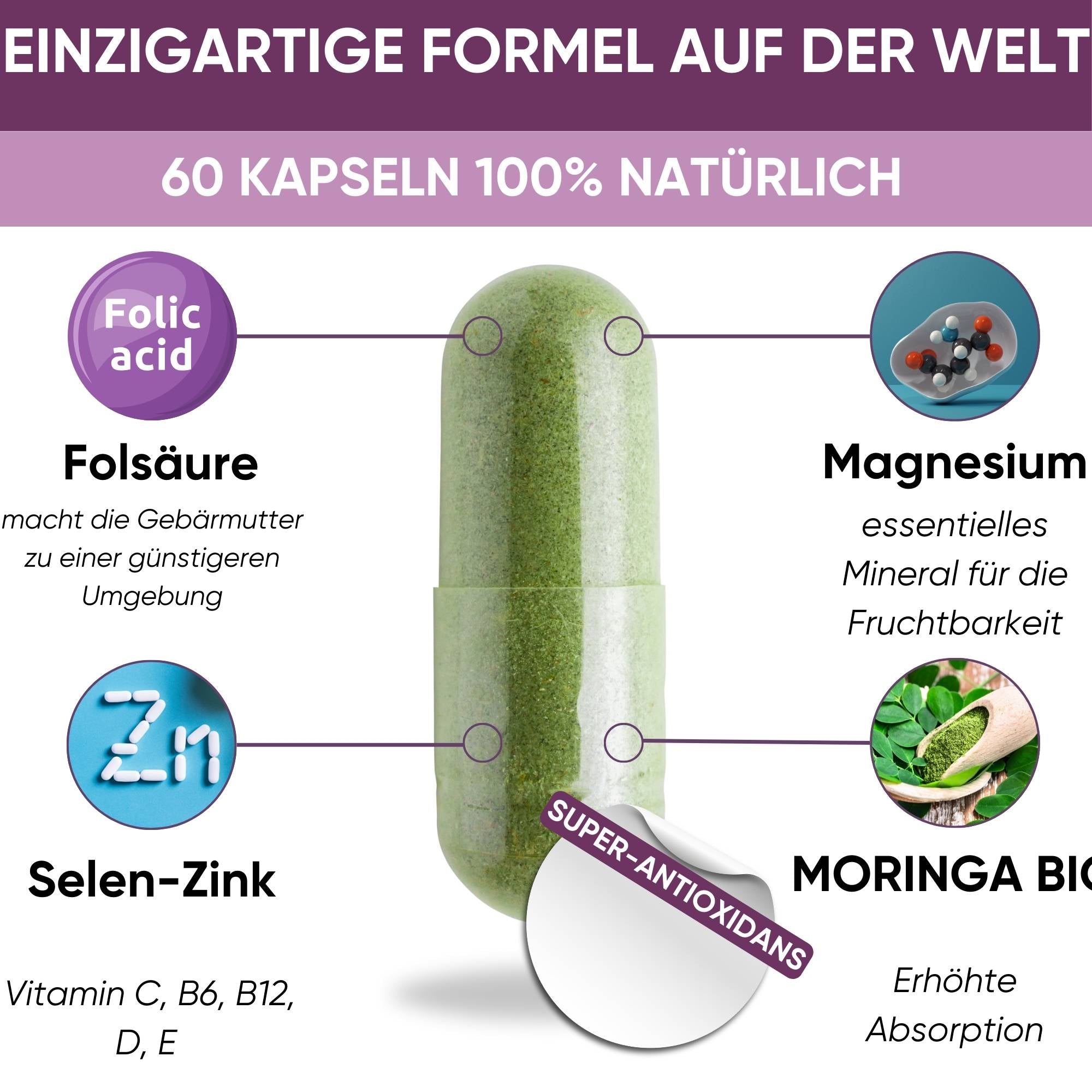 RedMoringa Moringa Fertility Lui & Lei trattamento fertilita 1 mese