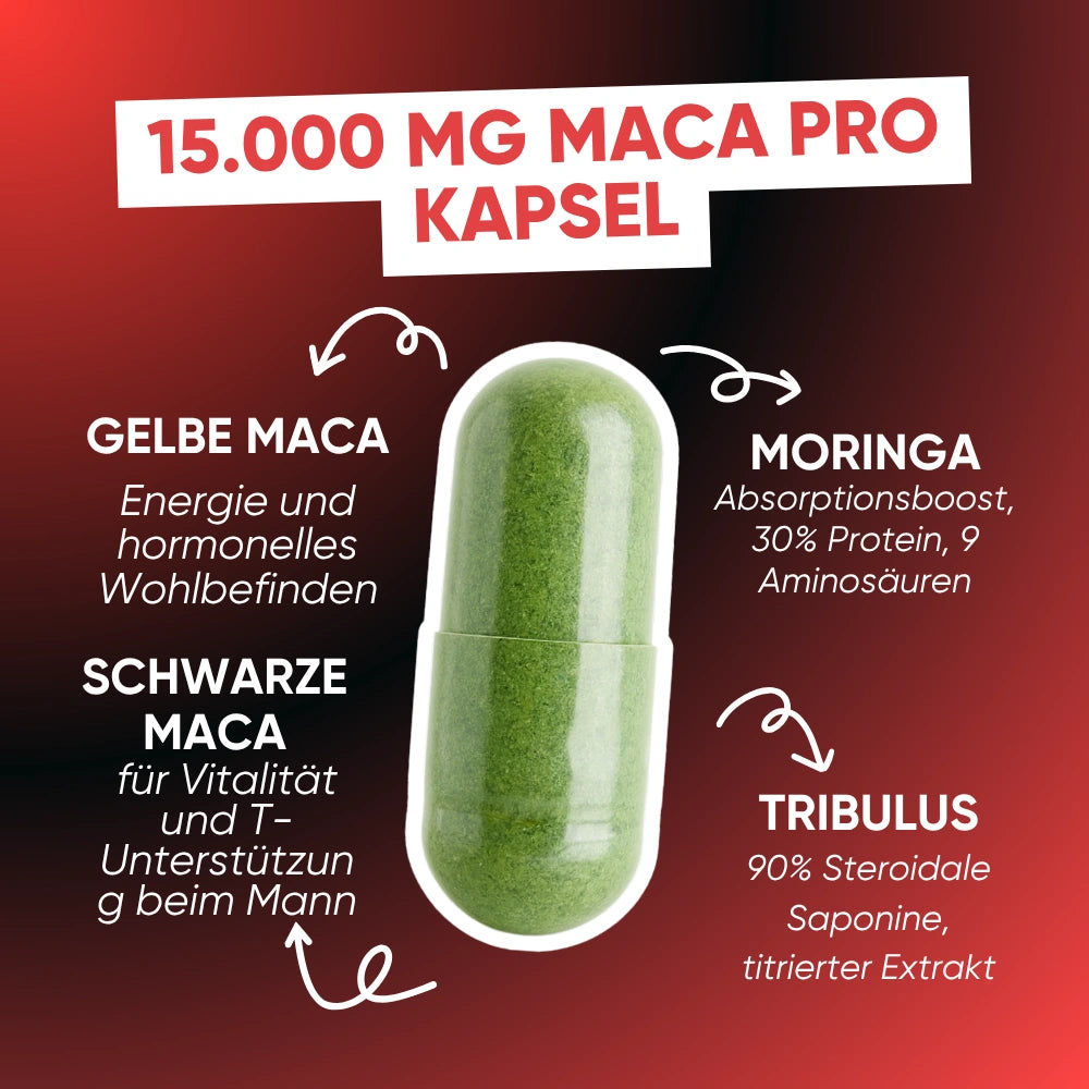 RedMoringa Inca Force integratore maca nera e gialla 1 flacone energia