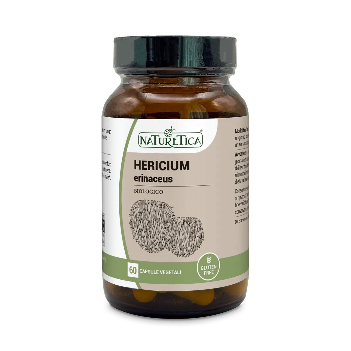 Naturetica Bielli Hericium Erinaceus integratore digestione vegano