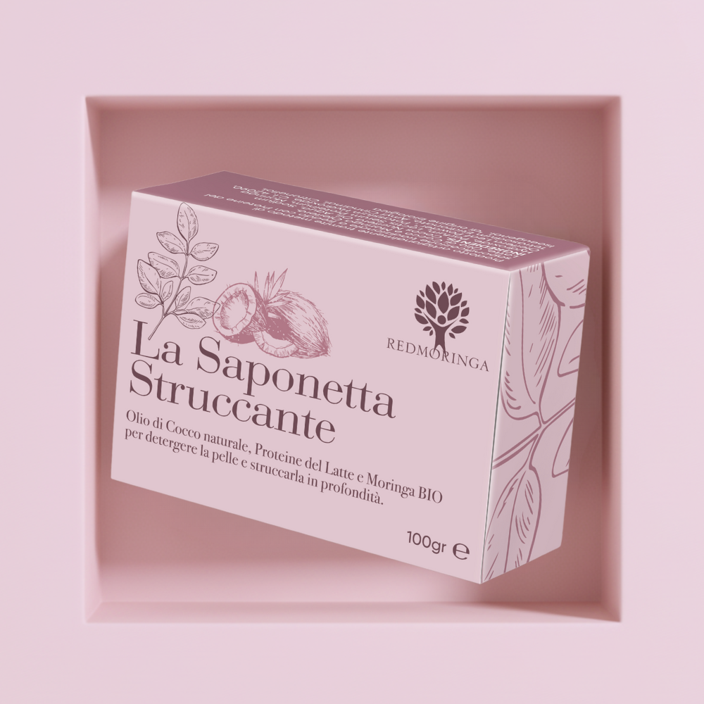 RedMoringa Struccante Sapone Naturale Latte Moringa Viso